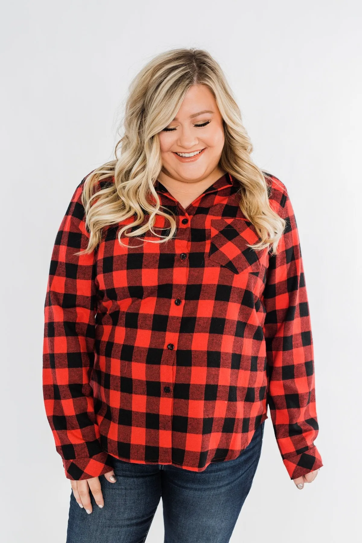 On An Adventure Plaid Top- Buffalo Plaid