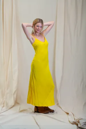 Otomo Silk Slip Maxi Yellow