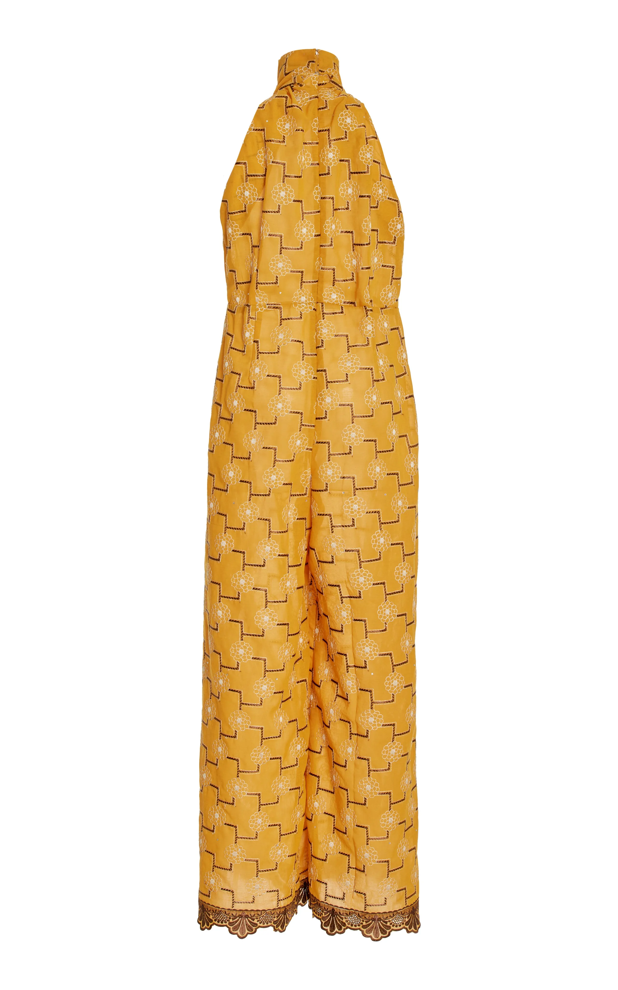 Oya Palazzo Jumper - Tan/Orange