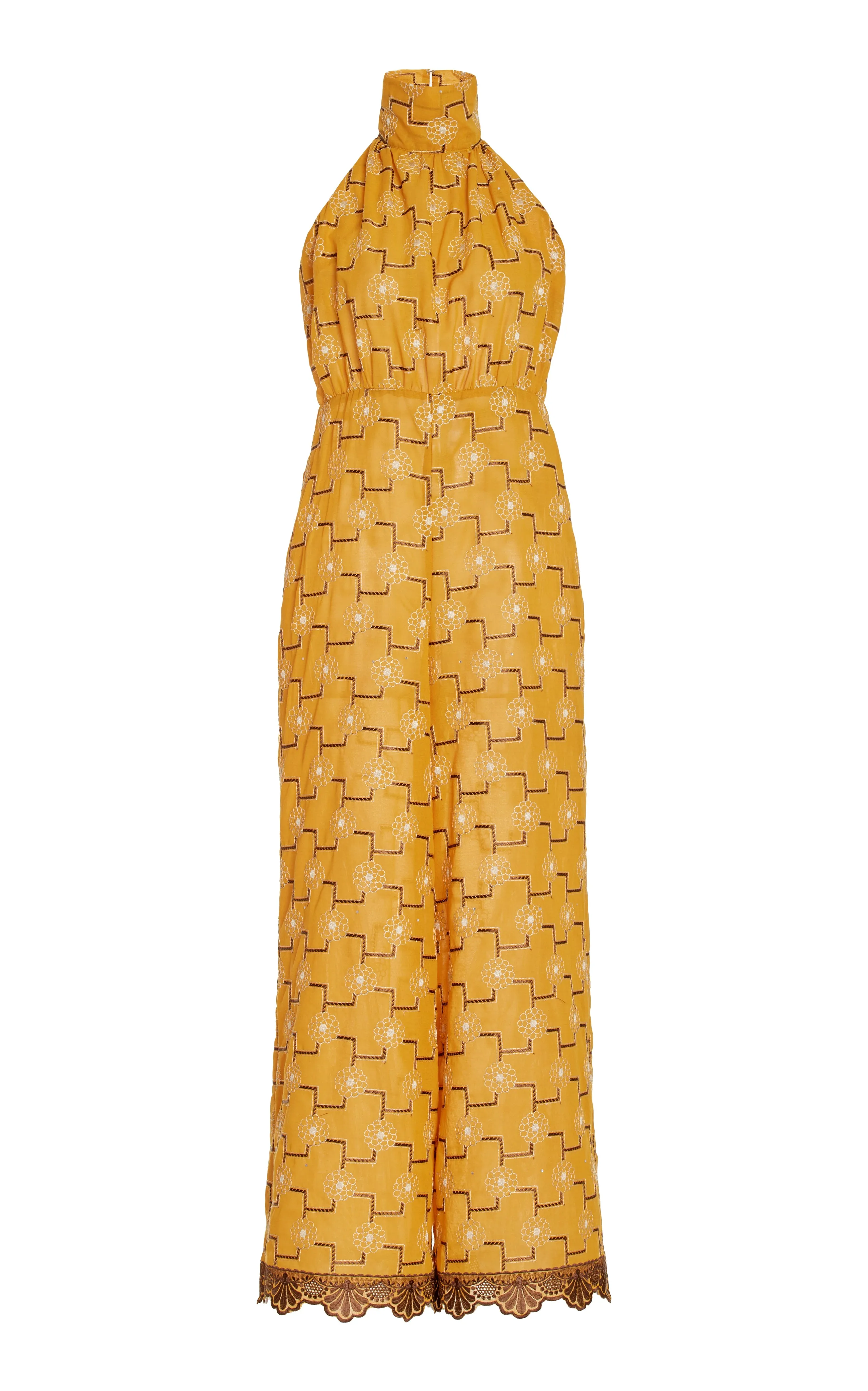 Oya Palazzo Jumper - Tan/Orange