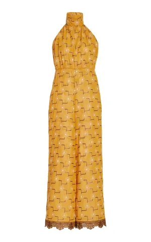 Oya Palazzo Jumper - Tan/Orange