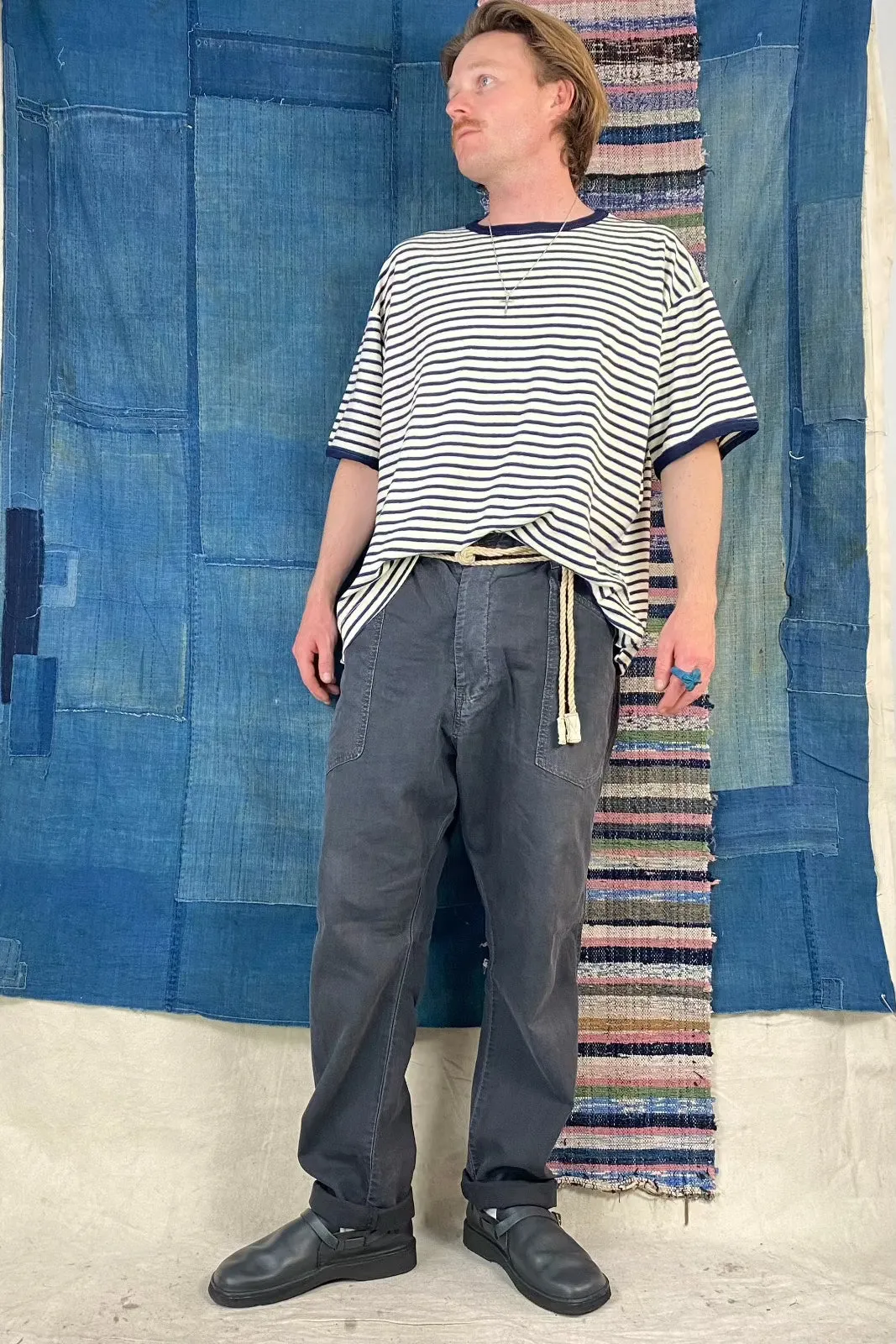 P38 Hemp & Organic Cotton Sunfaded Sulfur Black