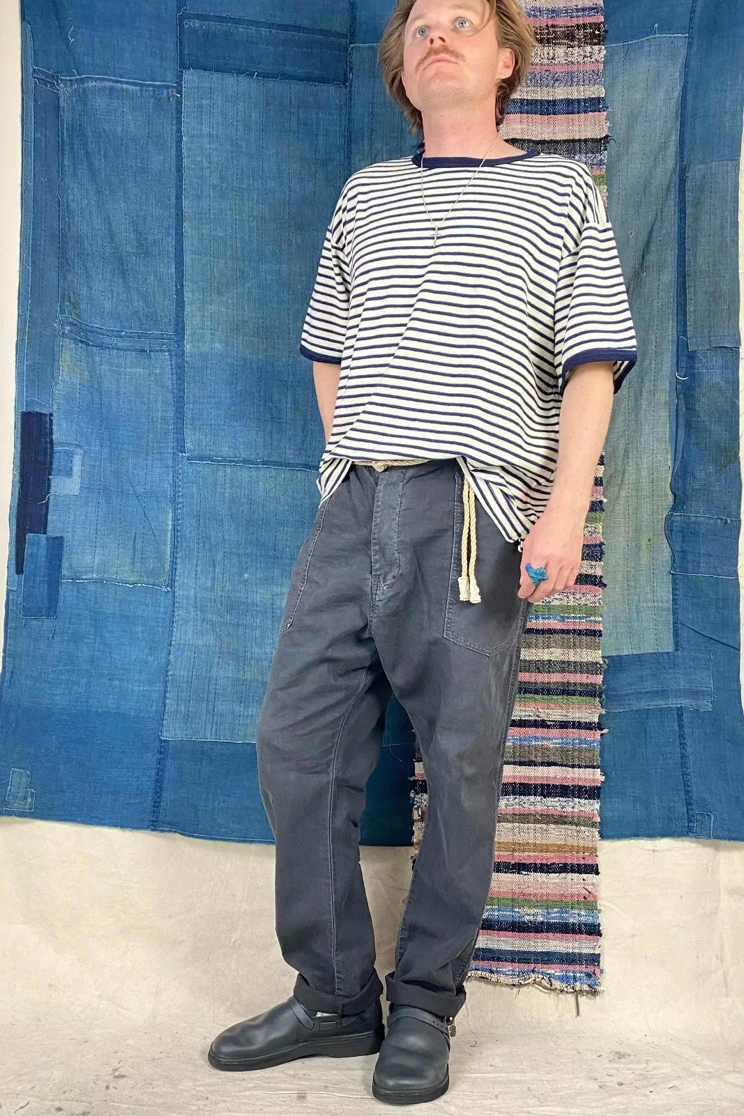 P38 Hemp & Organic Cotton Sunfaded Sulfur Black