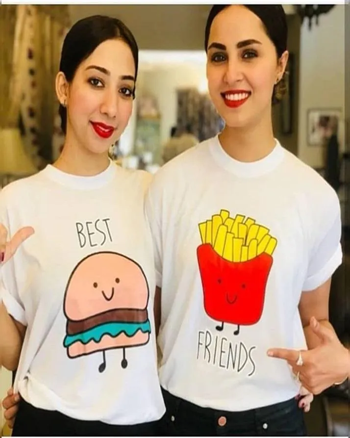 Pack Of 2 - Best Friends Cotton Printed T-Shirts For