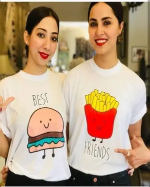 Pack Of 2 - Best Friends Cotton Printed T-Shirts For
