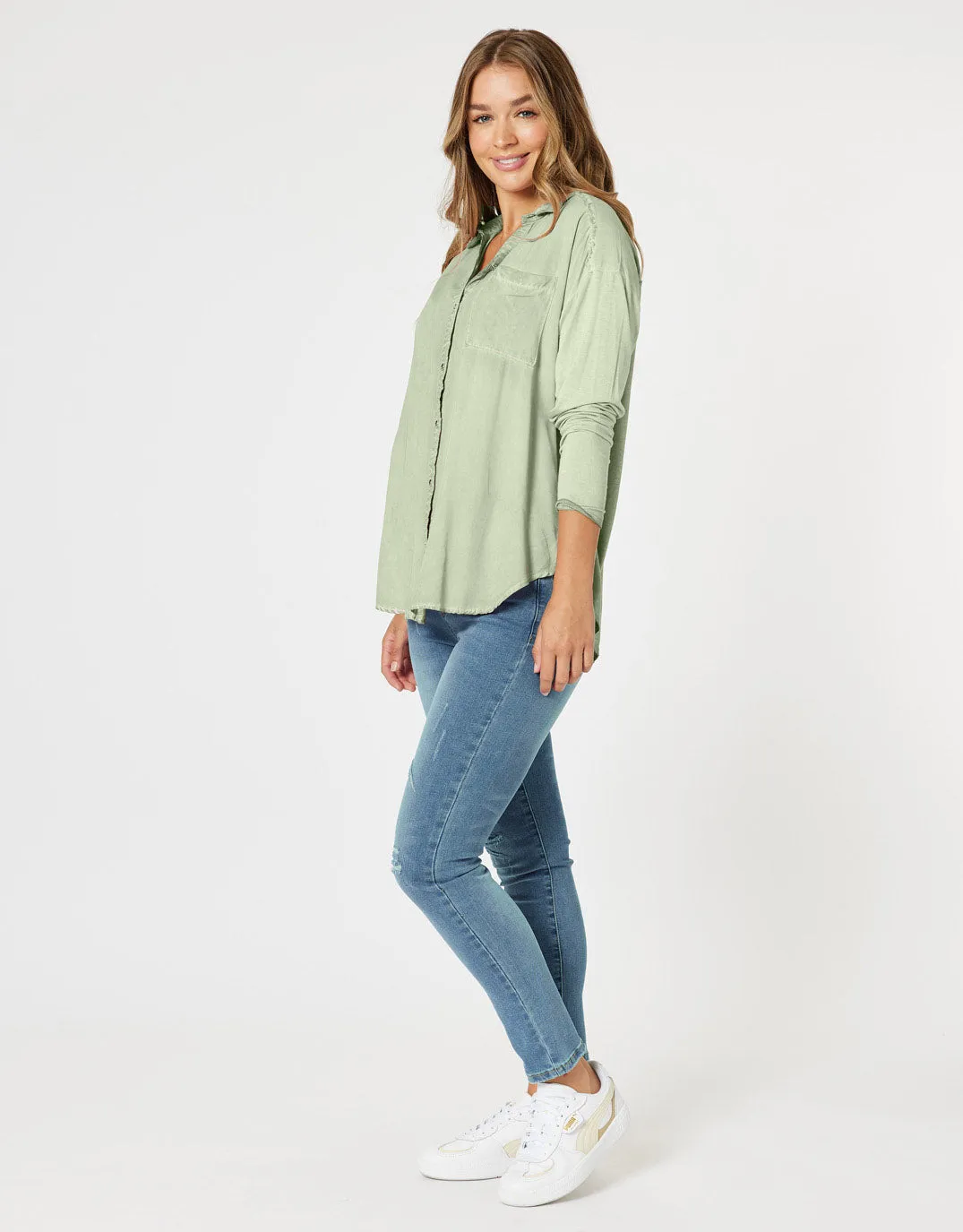 Paige Shirt - Washed Khaki