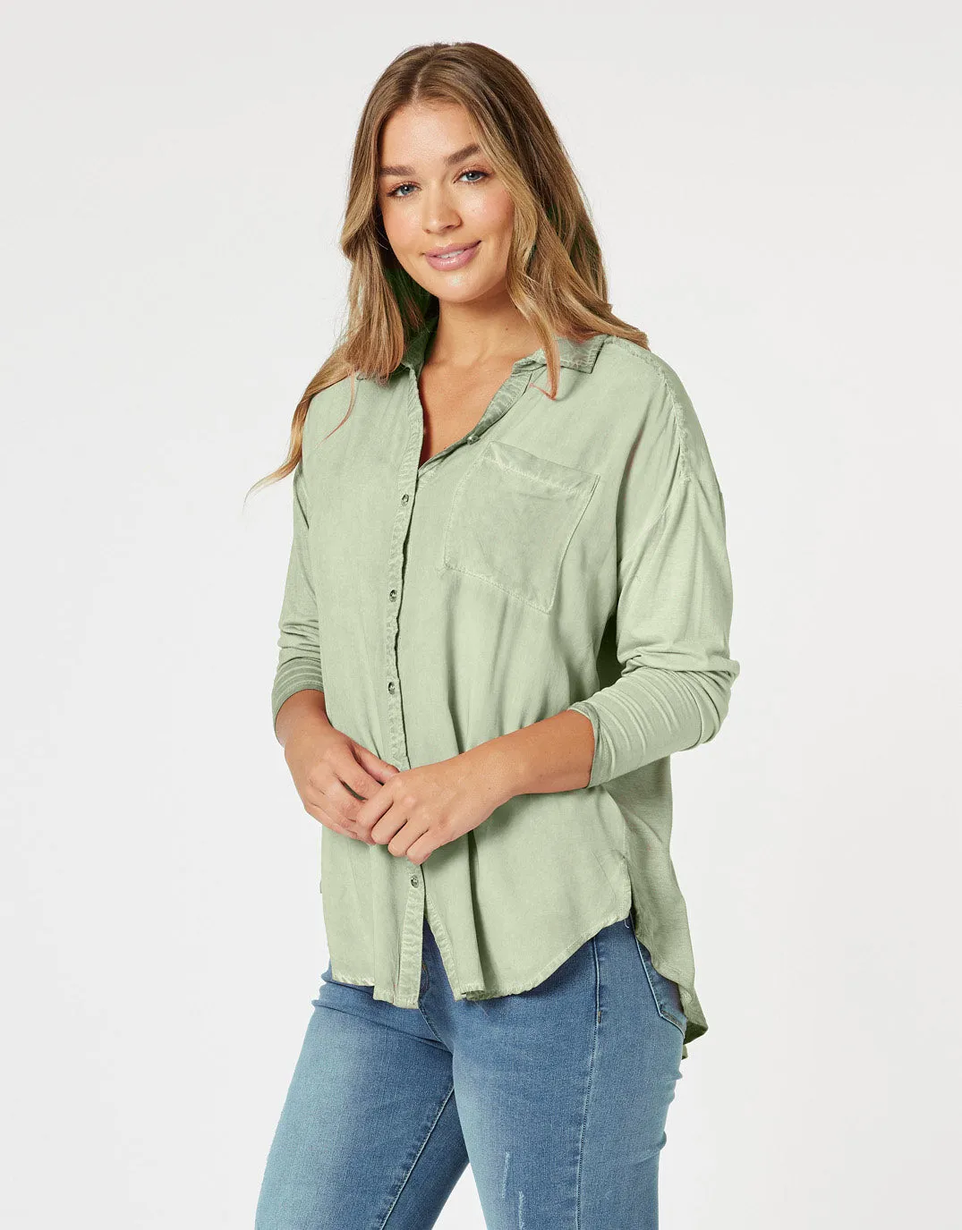 Paige Shirt - Washed Khaki