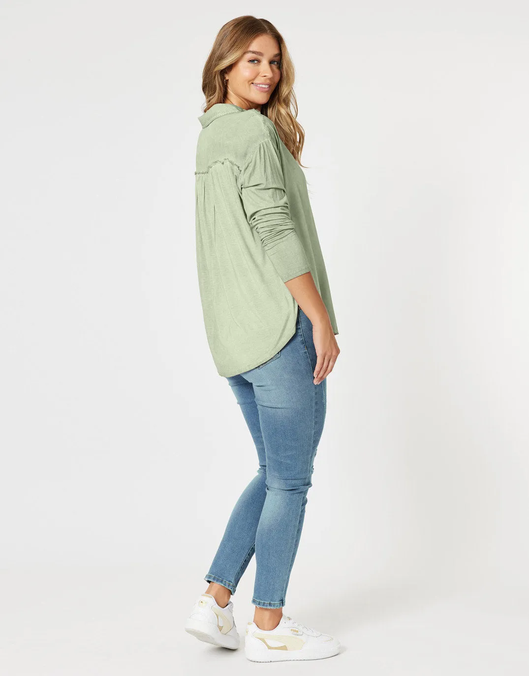 Paige Shirt - Washed Khaki