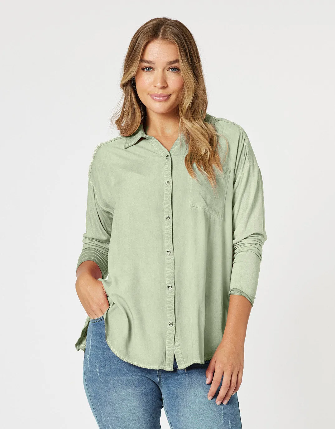Paige Shirt - Washed Khaki