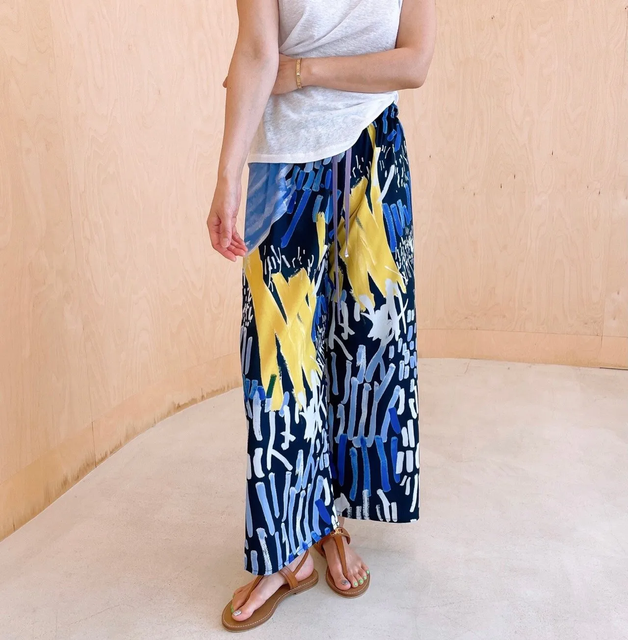 Paint Brush Pattern Summer Pants