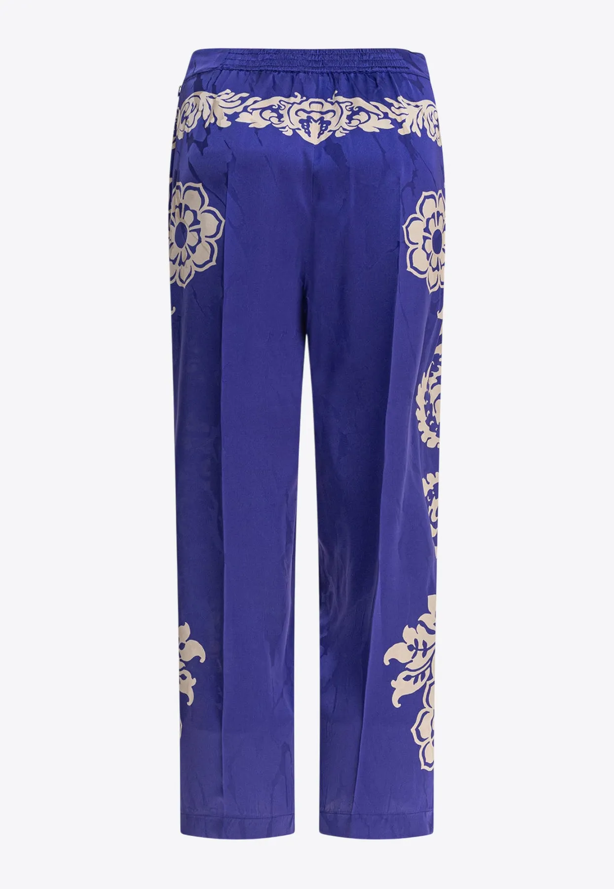 Paisley-Jacquard Pants