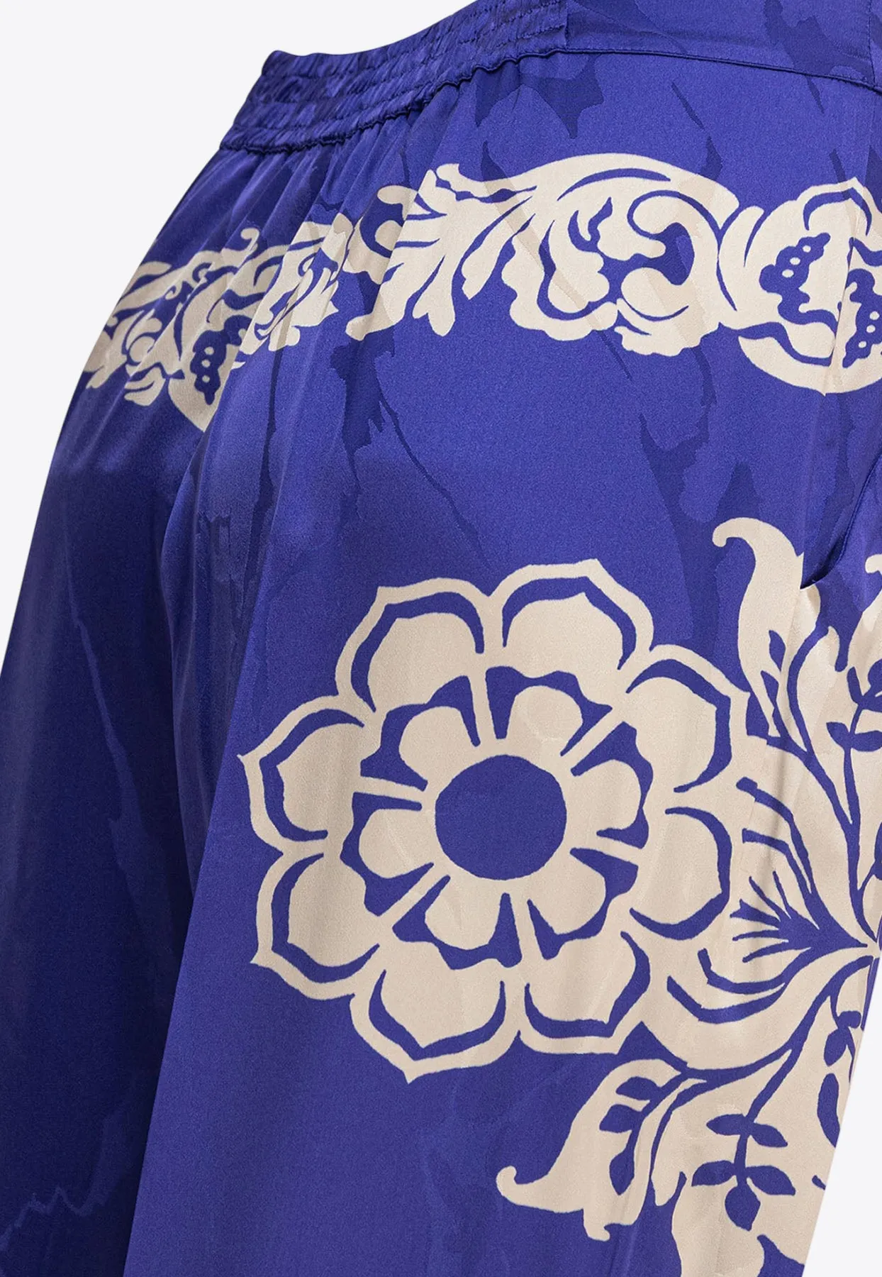 Paisley-Jacquard Pants
