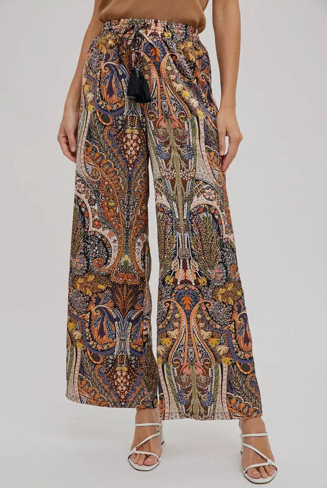 Paisley Printed Wide Pants