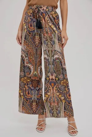 Paisley Printed Wide Pants