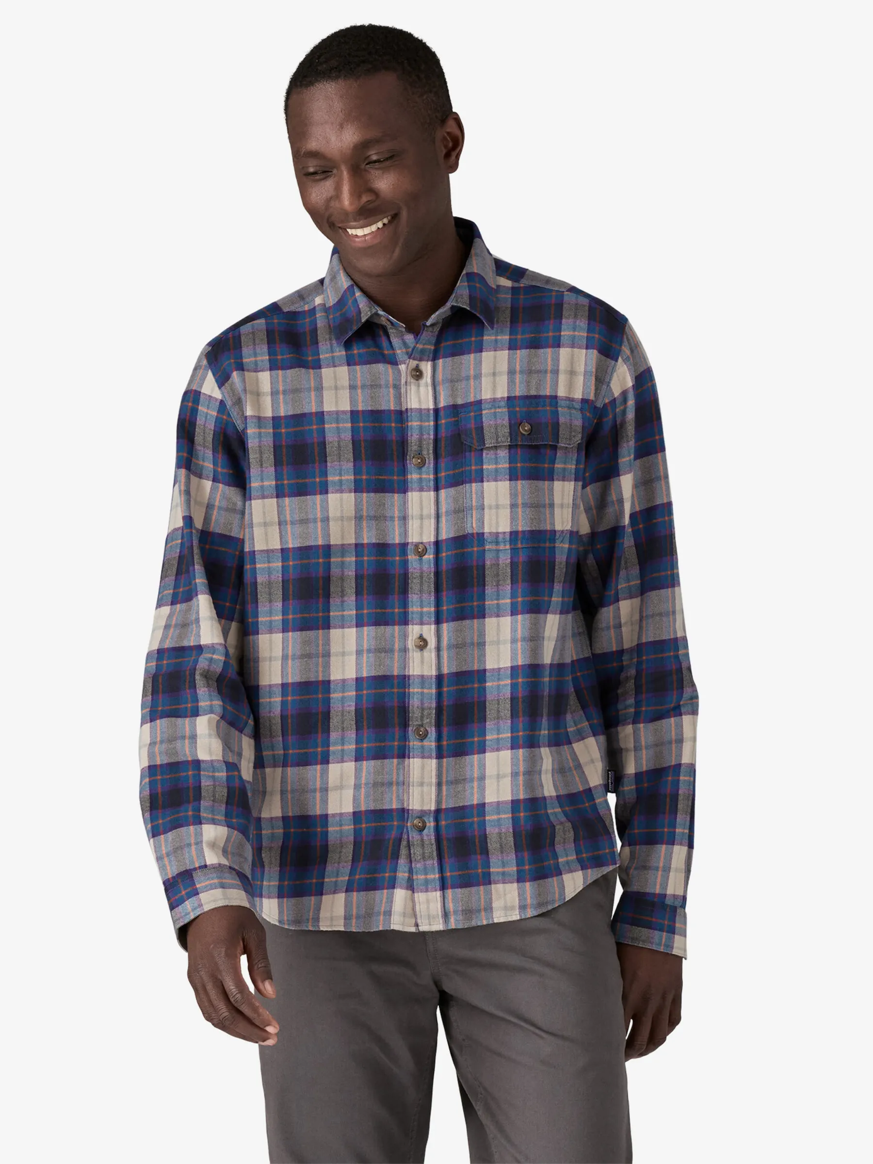 Patagonia Men's Long-Sleeved Lightweight Fjord Flannel Shirt