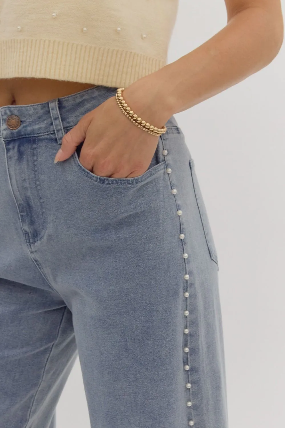 Pearl Wide Leg Pants {Denim}