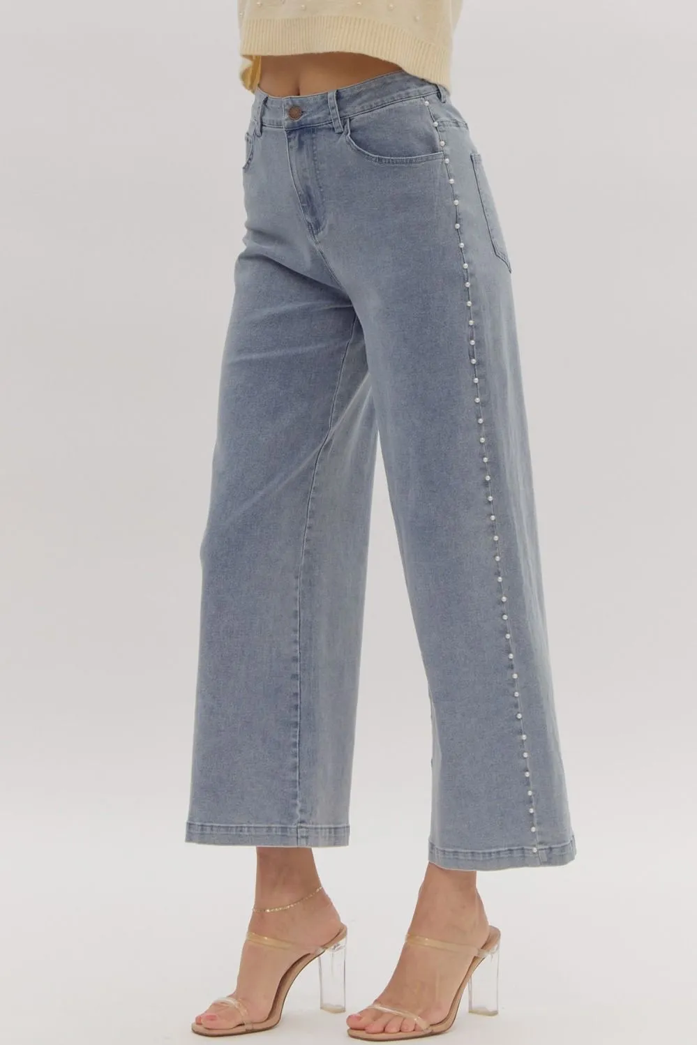 Pearl Wide Leg Pants {Denim}