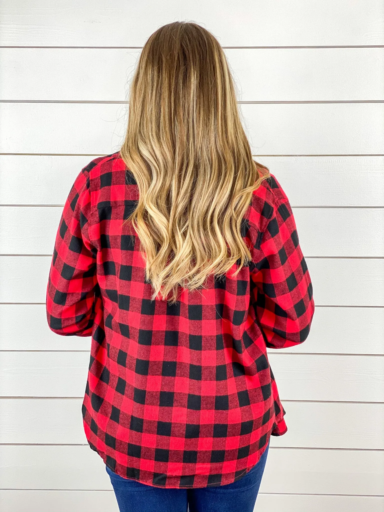 Perfect Fit Flannel - Red/Black
