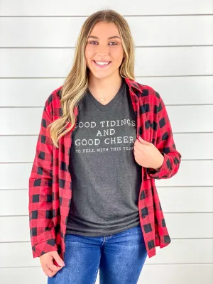 Perfect Fit Flannel - Red/Black