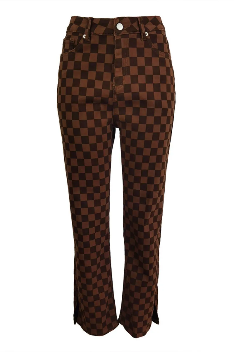 PF0399 Checkered Long Pants