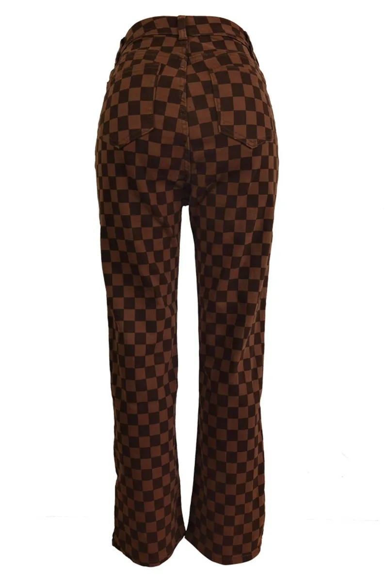 PF0399 Checkered Long Pants