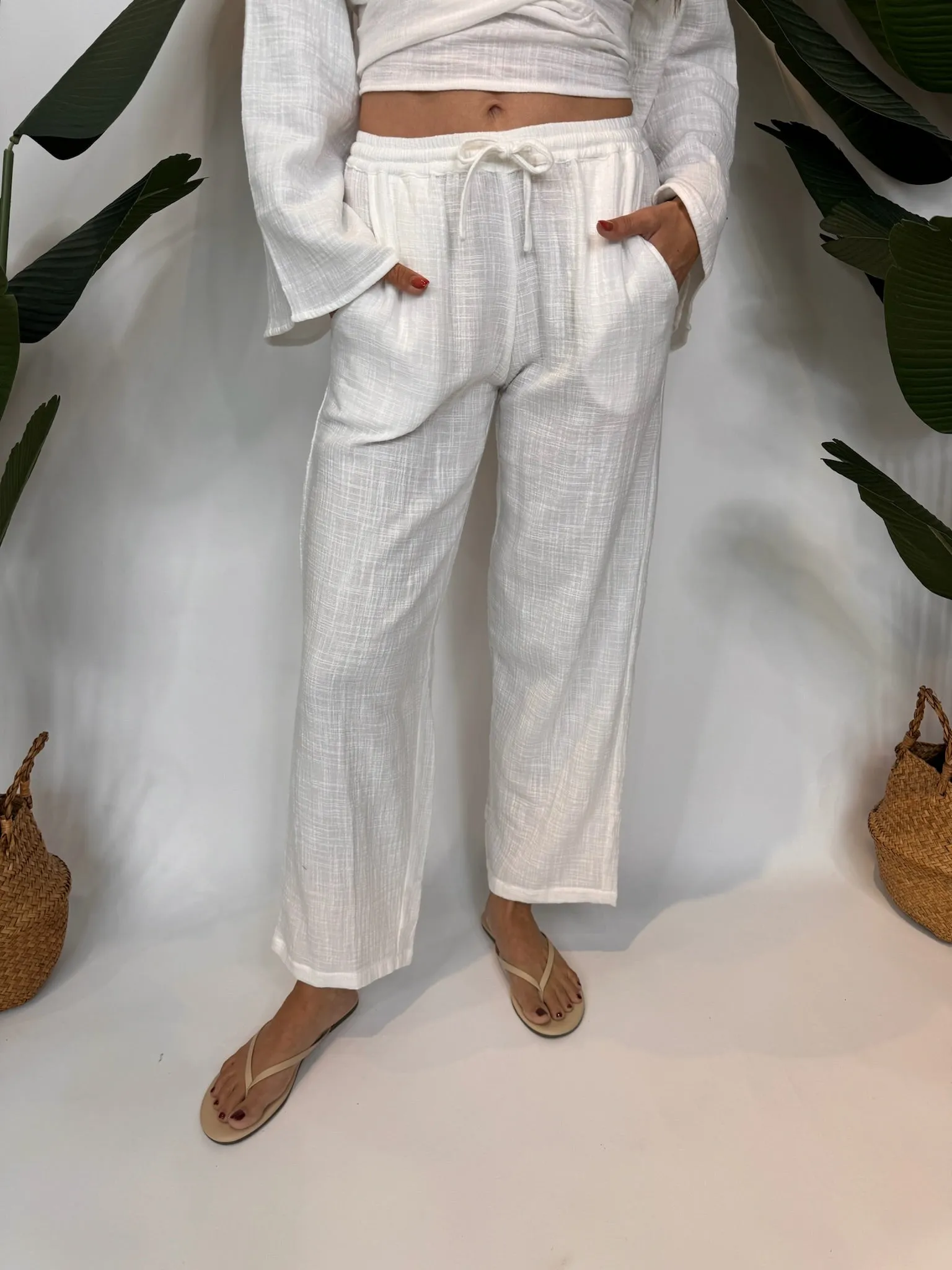 Phie Organic Cotton Pant White