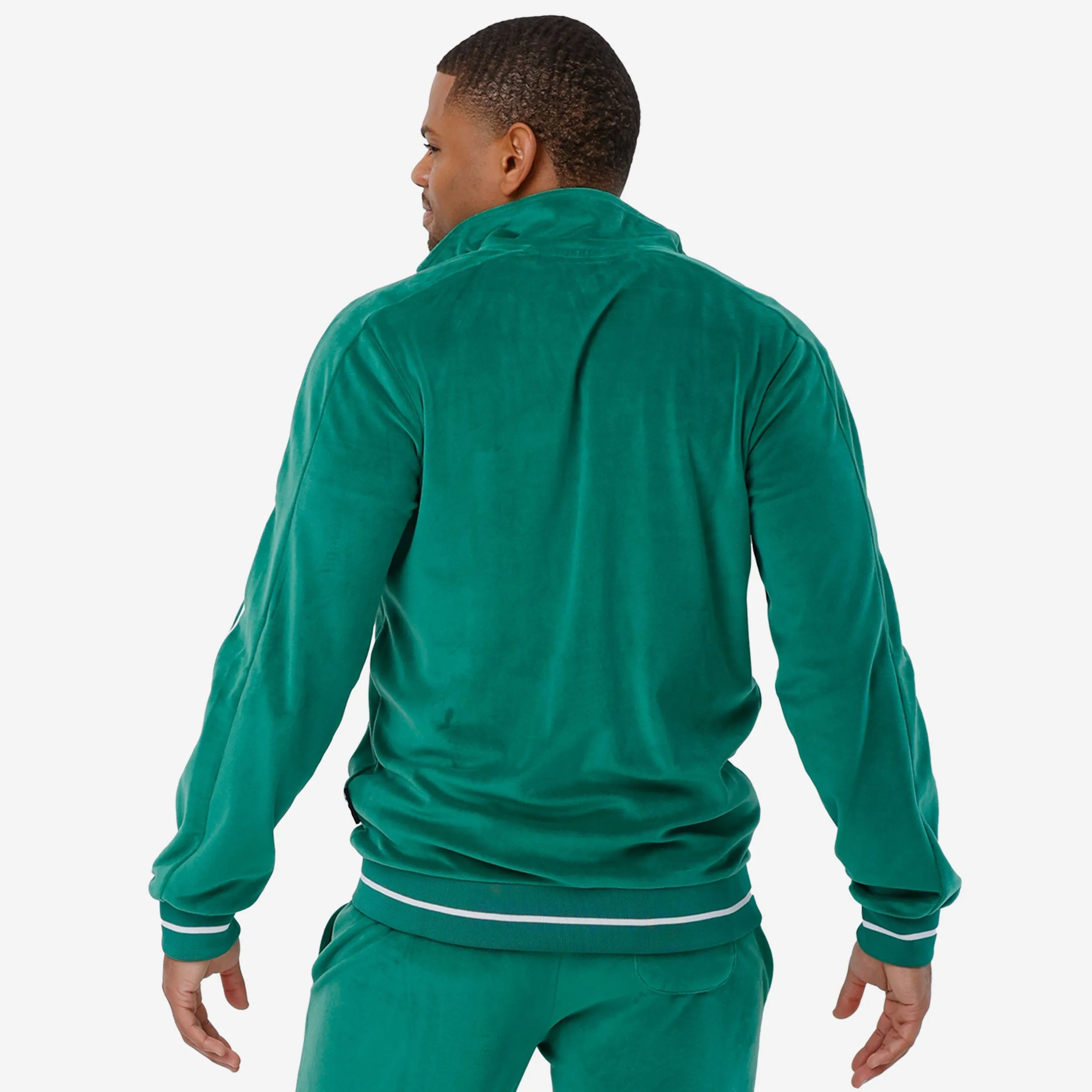 Philadelphia Eagles Kelly Green Velour Zip Up Top
