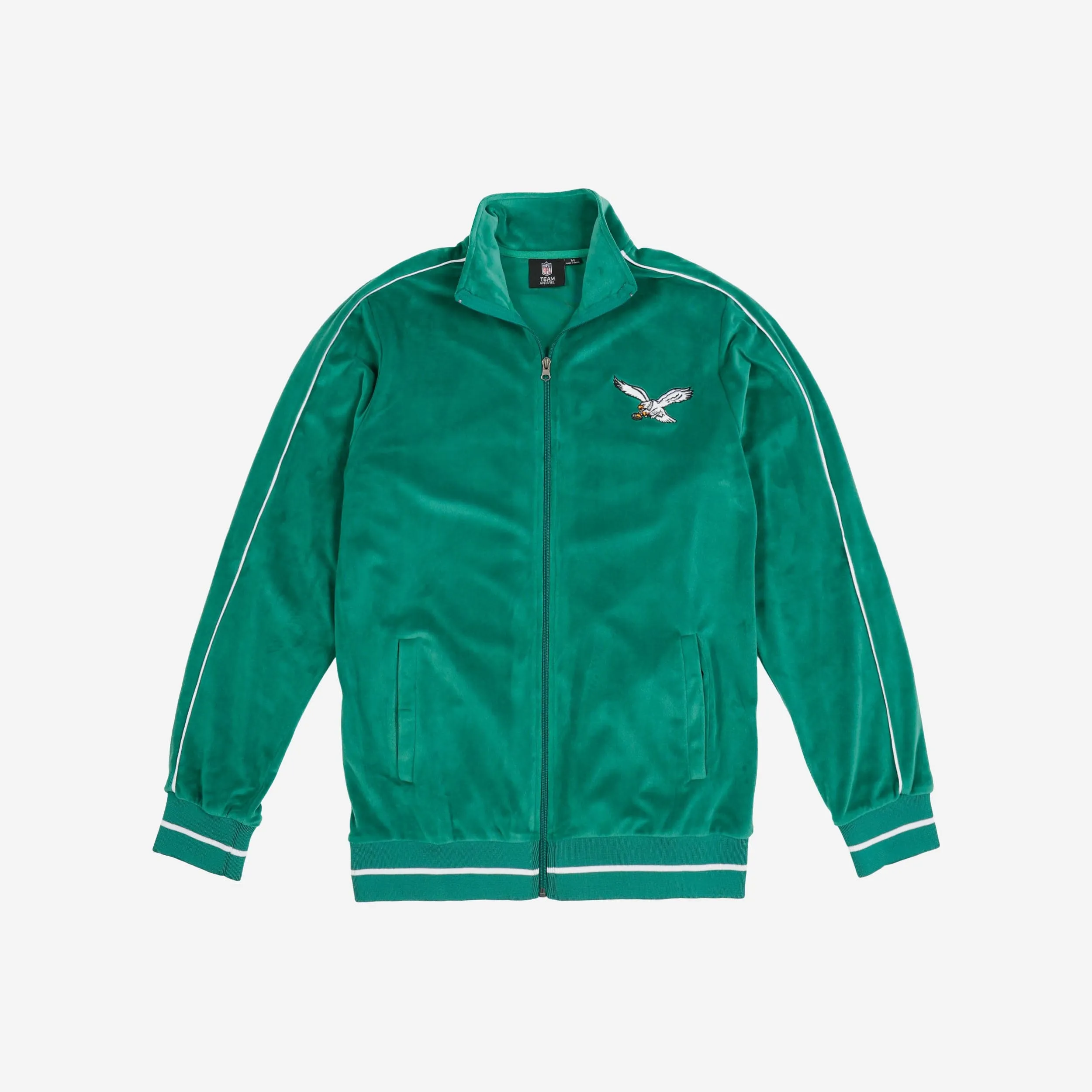 Philadelphia Eagles Kelly Green Velour Zip Up Top