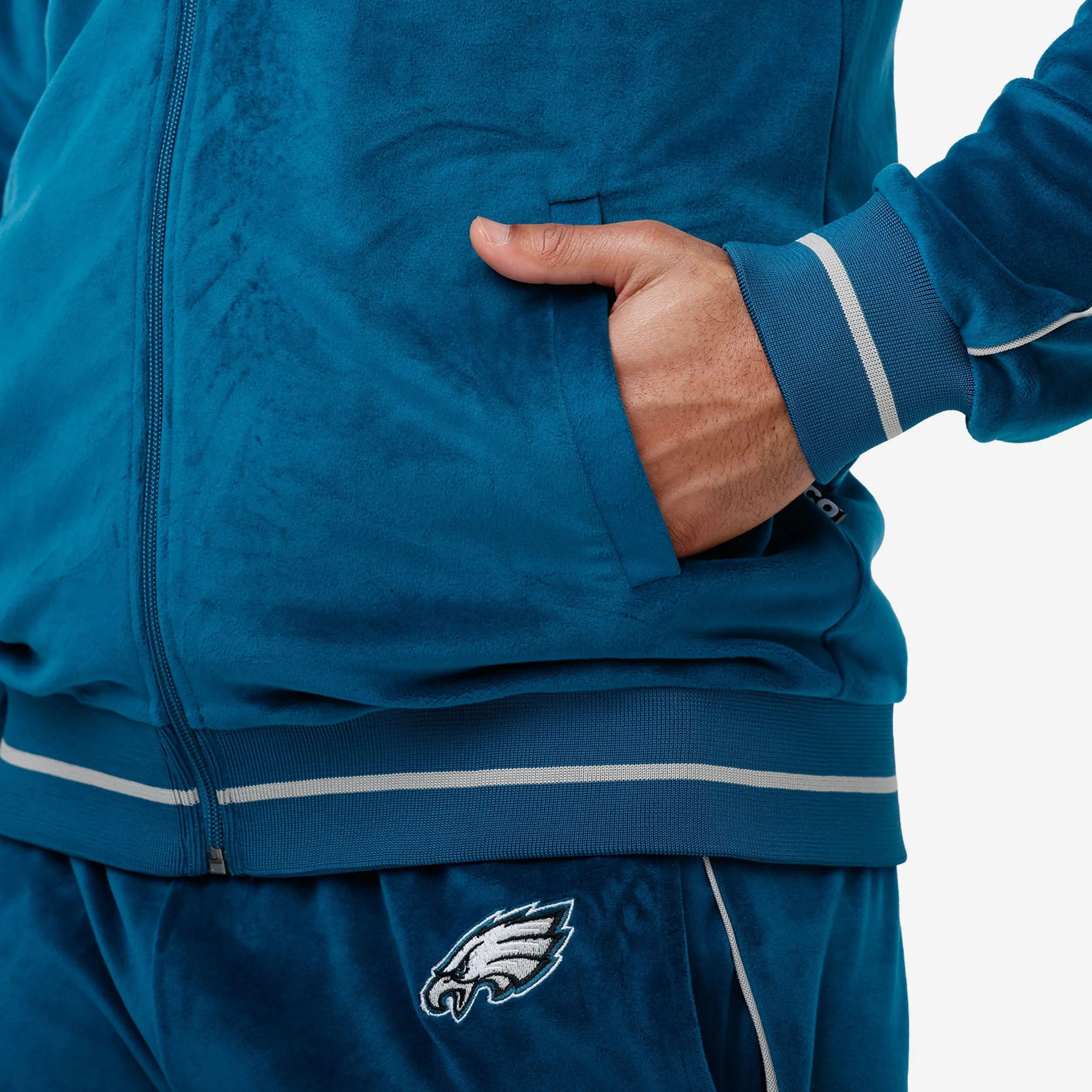 Philadelphia Eagles Velour Zip Up Top
