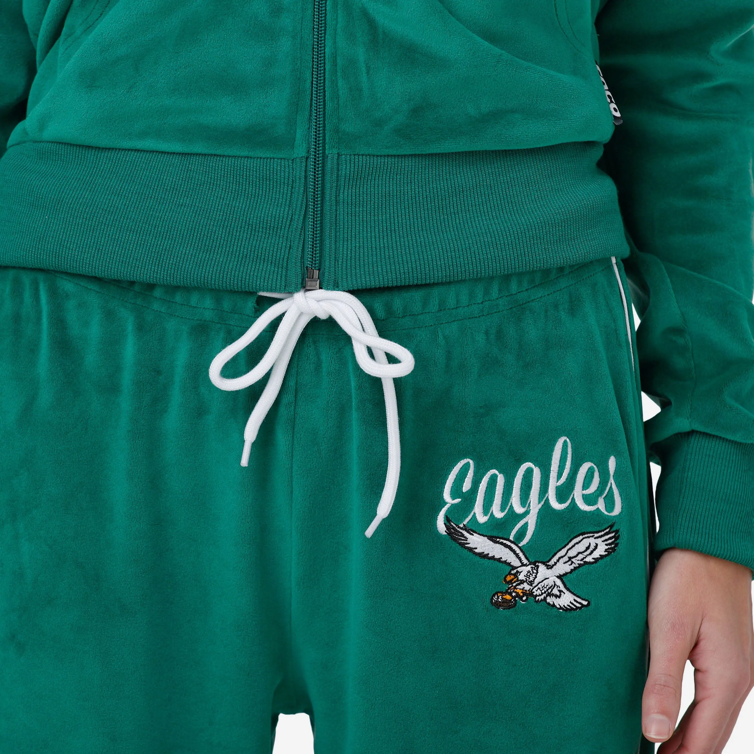 Philadelphia Eagles Womens Kelly Green Velour Pants