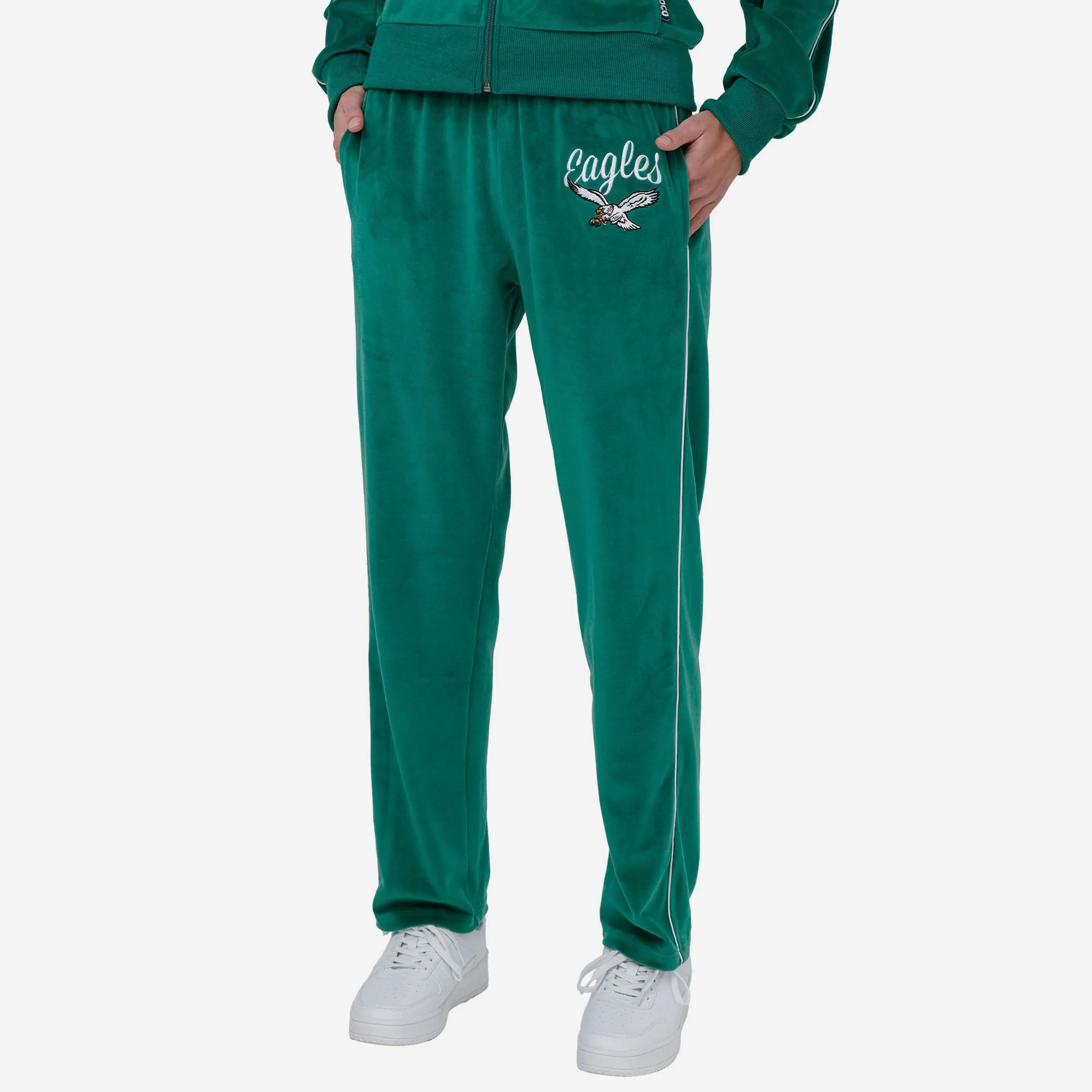 Philadelphia Eagles Womens Kelly Green Velour Pants