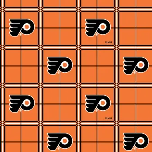 PHILADELPHIA FLYERS-Plaid Flannel-100% Cotton-023FLY