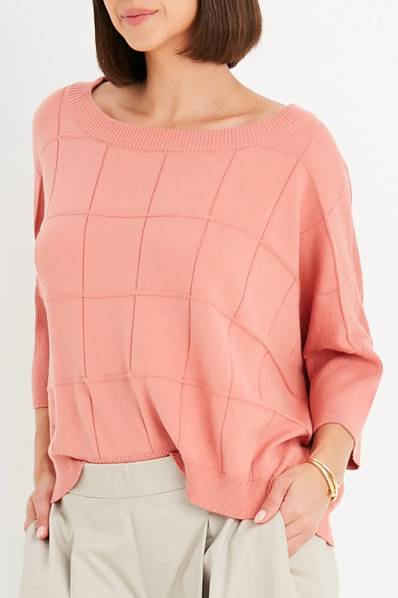 Pima Cotton Boxes Crewneck Sweater