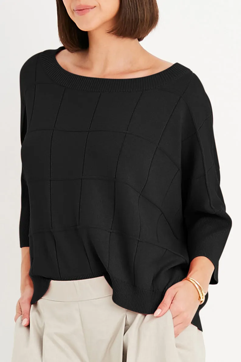 Pima Cotton Boxes Crewneck Sweater