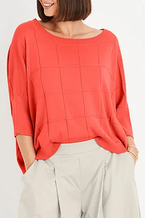 Pima Cotton Boxes Crewneck Sweater