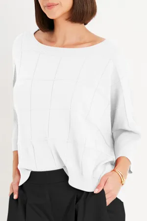Pima Cotton Boxes Crewneck Sweater