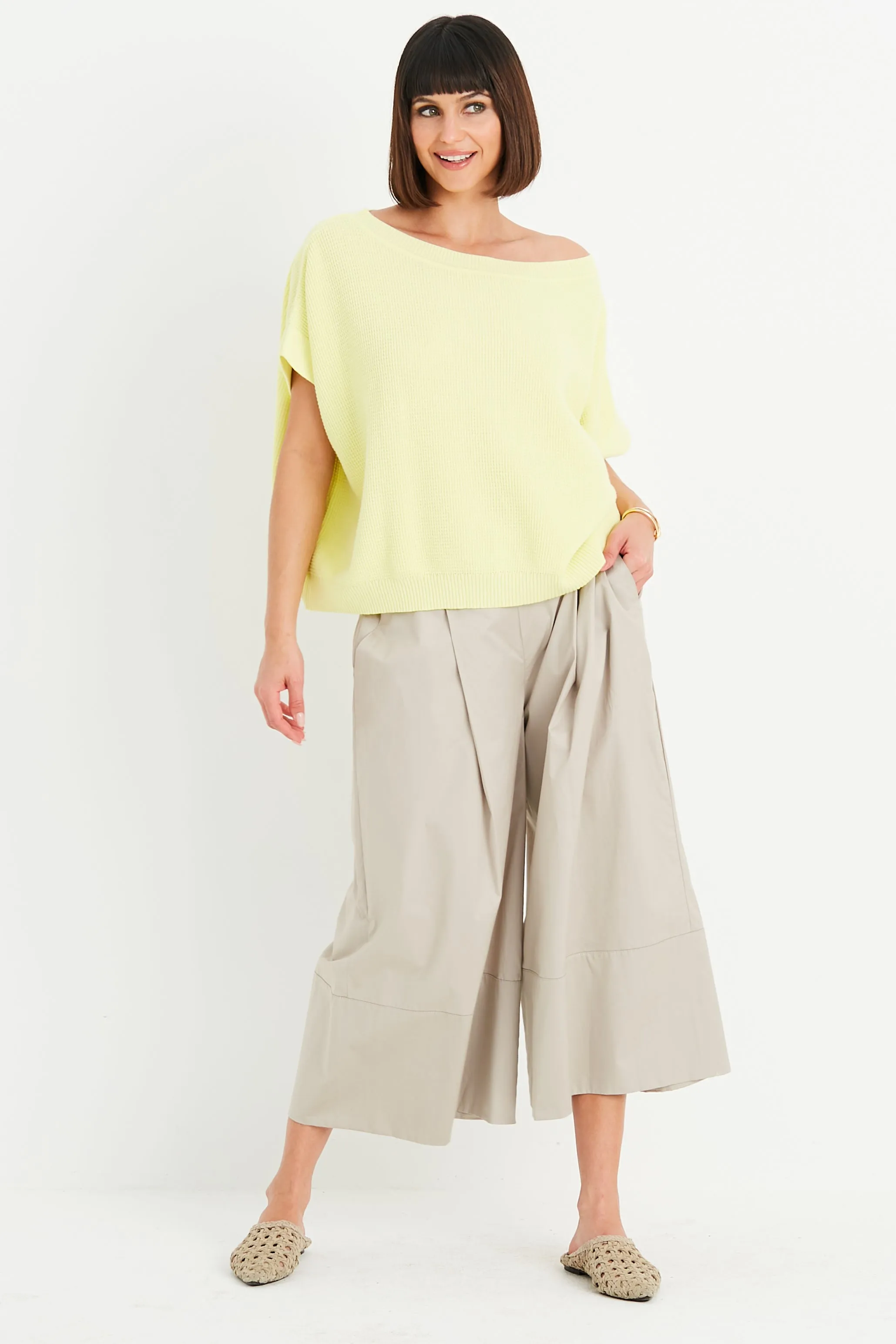 Pima Cotton Waffle Knit-Tee