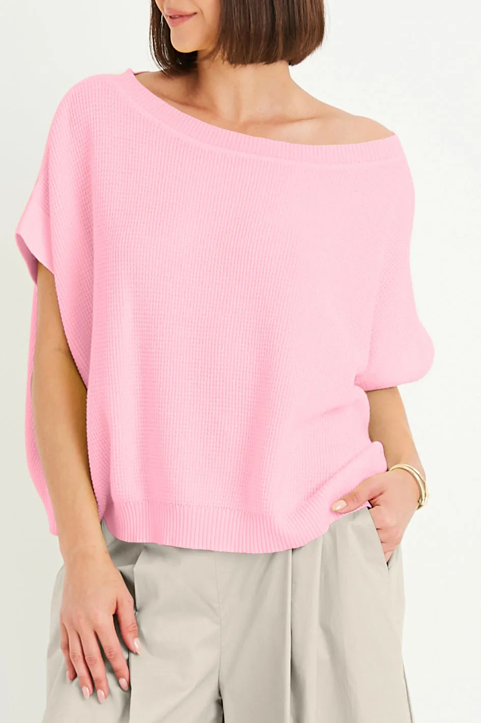 Pima Cotton Waffle Knit-Tee