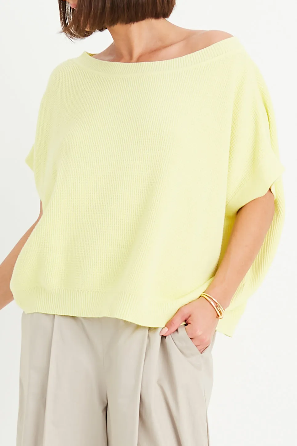 Pima Cotton Waffle Knit-Tee