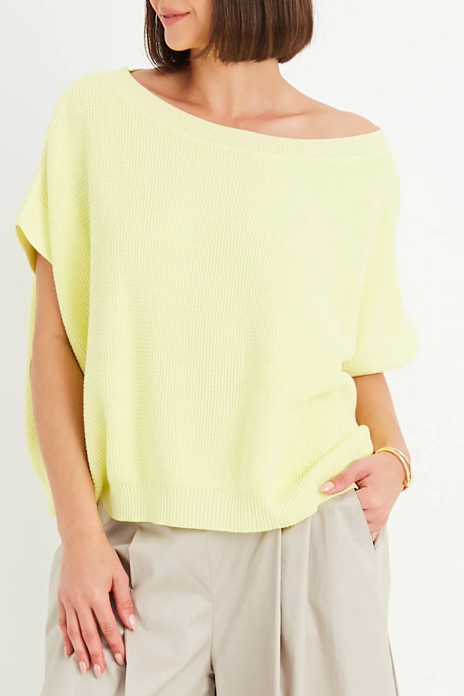 Pima Cotton Waffle Knit-Tee