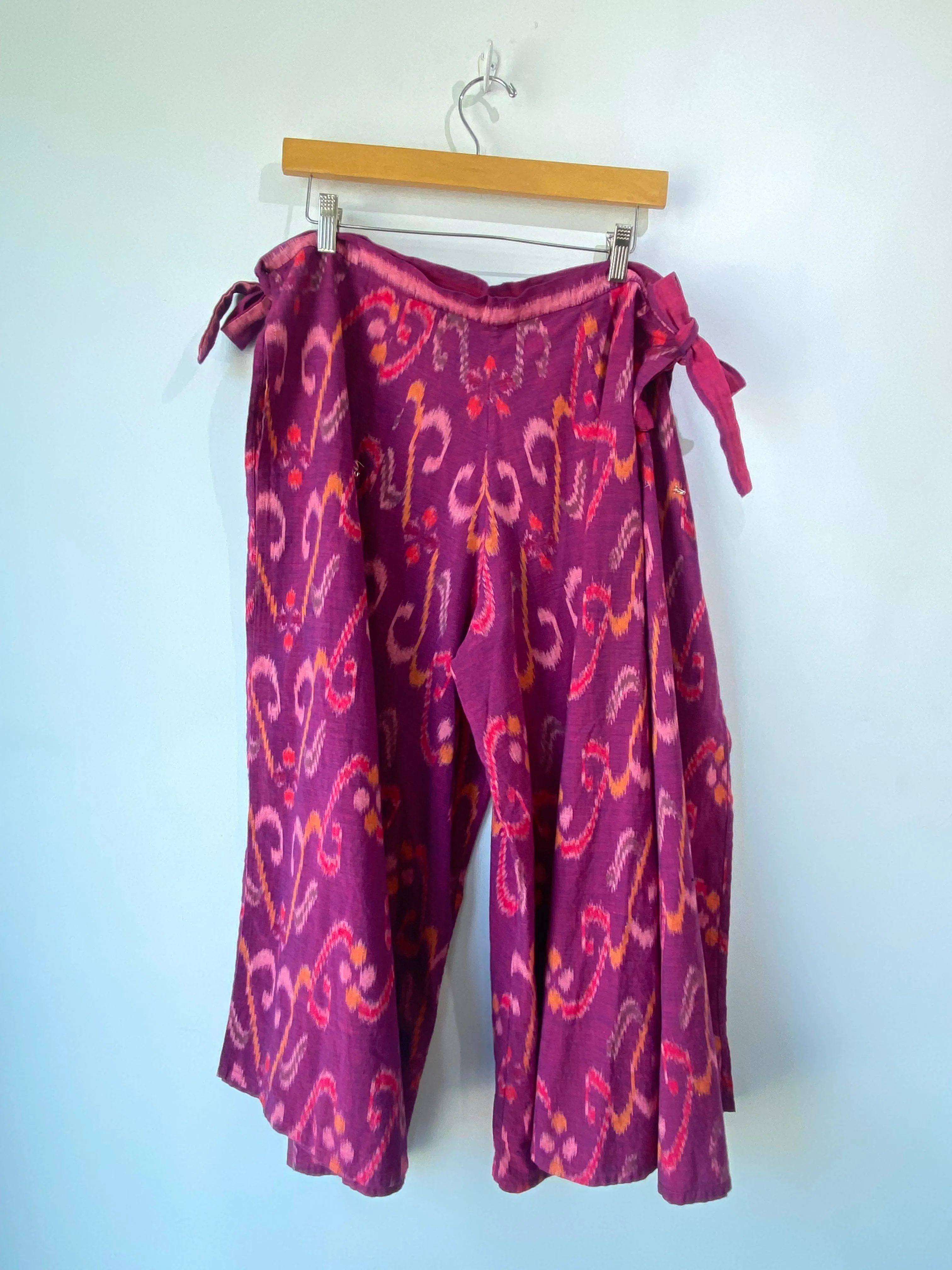 Pink & Orange Print Fisherman Pants