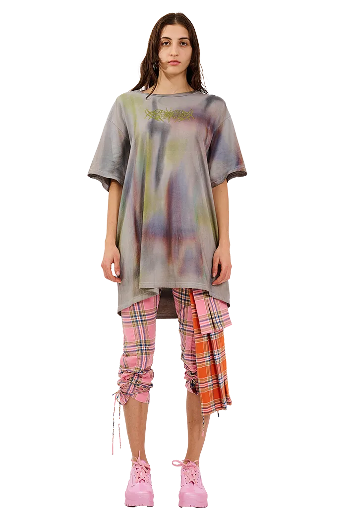 PINK-ORANGE PLAID KELLY BELT