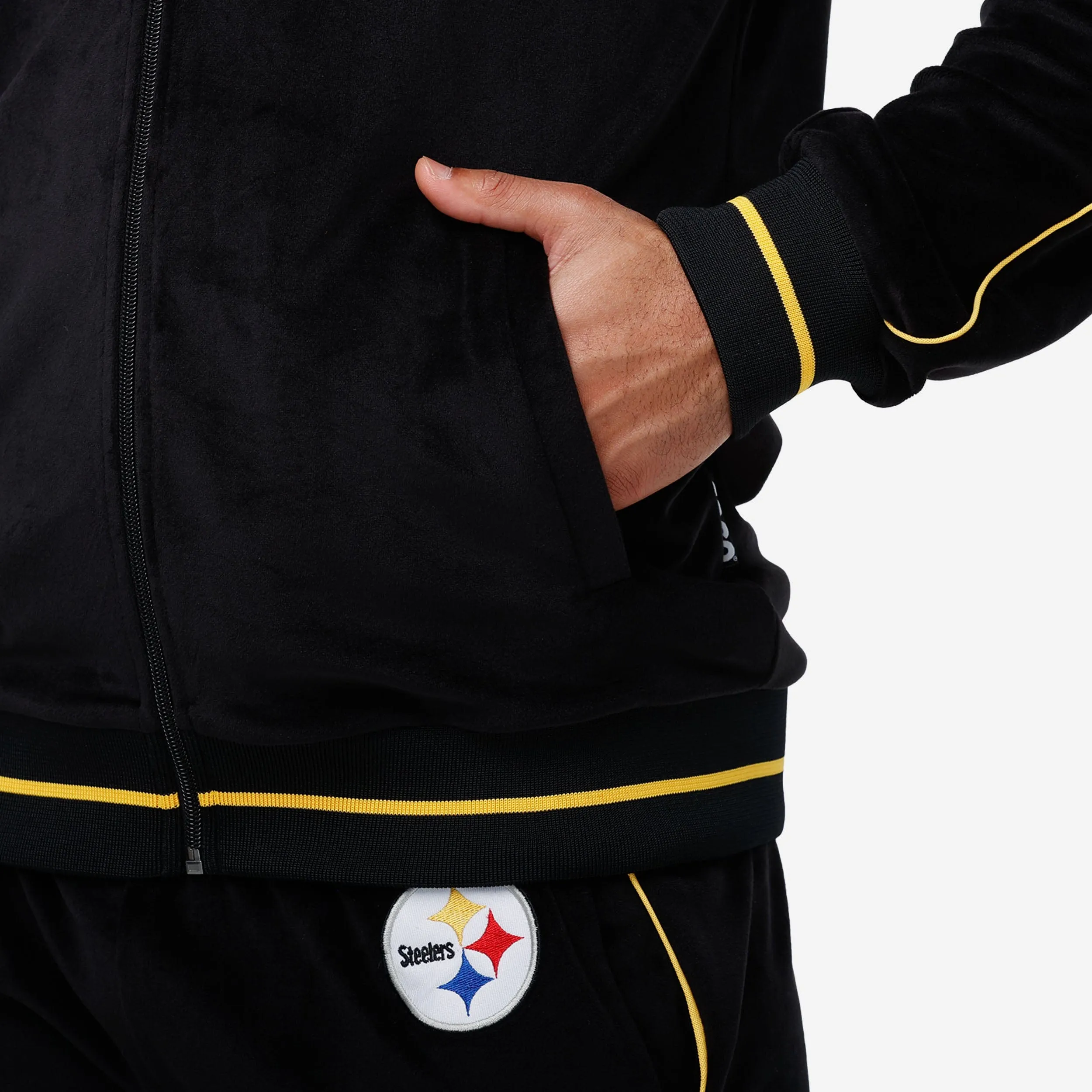 Pittsburgh Steelers Velour Zip Up Top