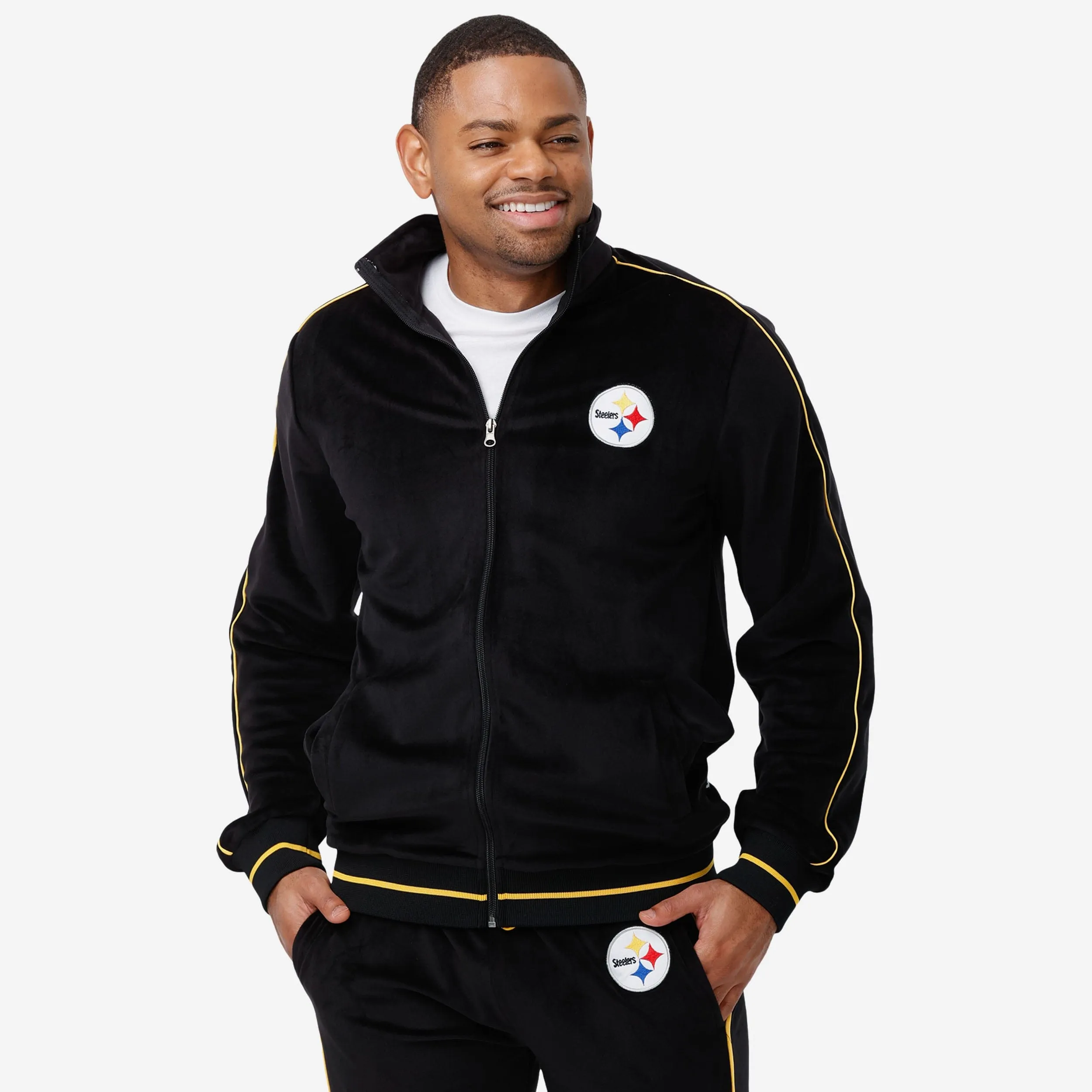 Pittsburgh Steelers Velour Zip Up Top