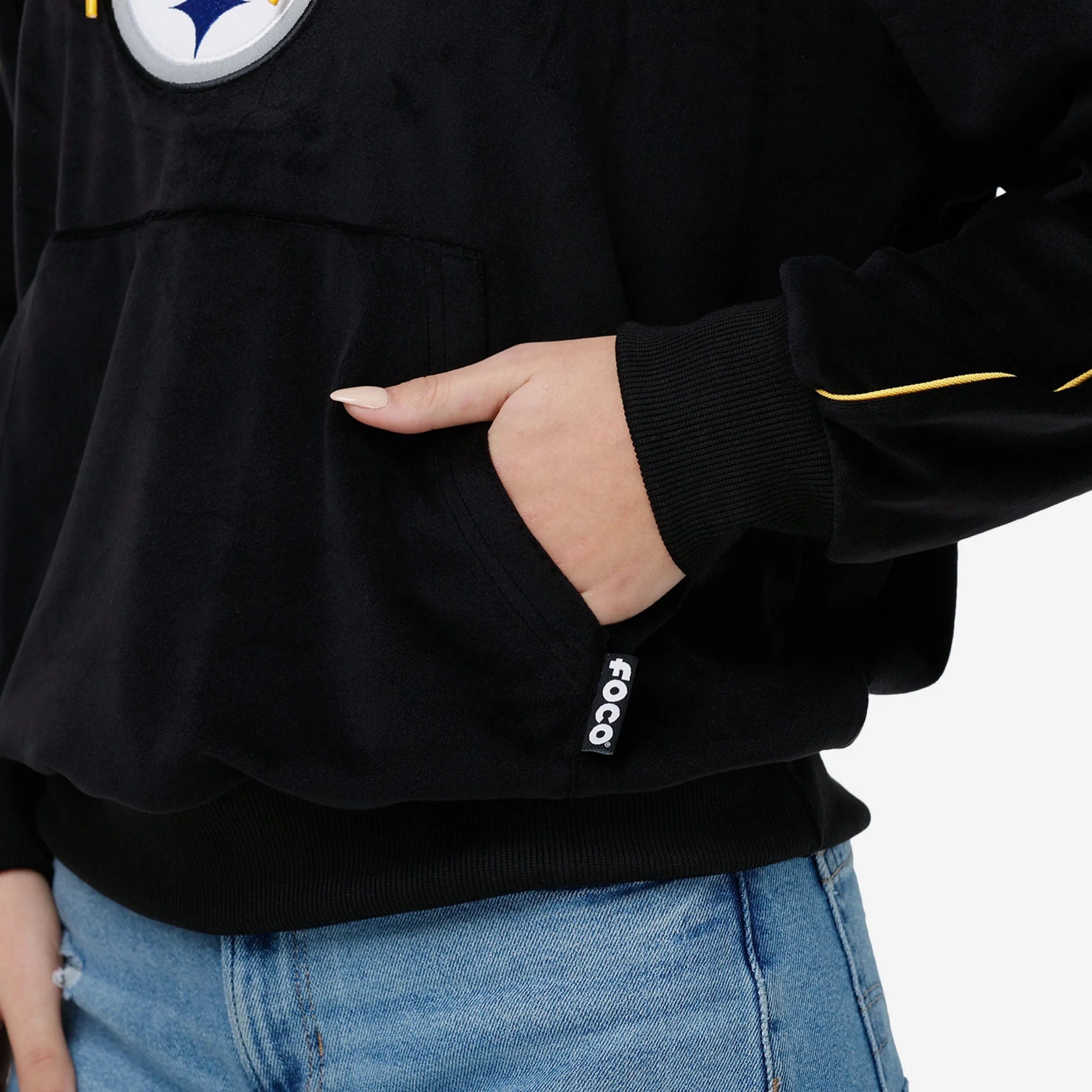 Pittsburgh Steelers Womens Velour Hooded Sweatshirt