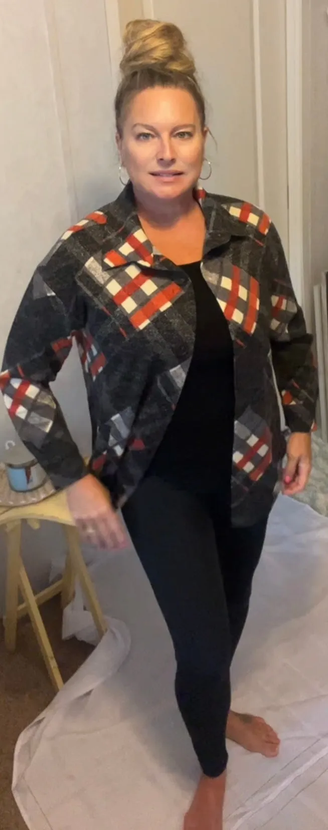 Plaid at the Beach Pocket Button Down Shacket | Cottage Beach