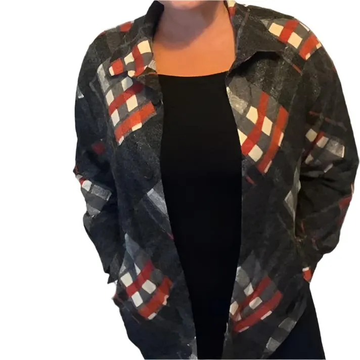Plaid at the Beach Pocket Button Down Shacket | Cottage Beach