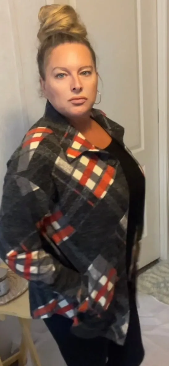 Plaid at the Beach Pocket Button Down Shacket | Cottage Beach
