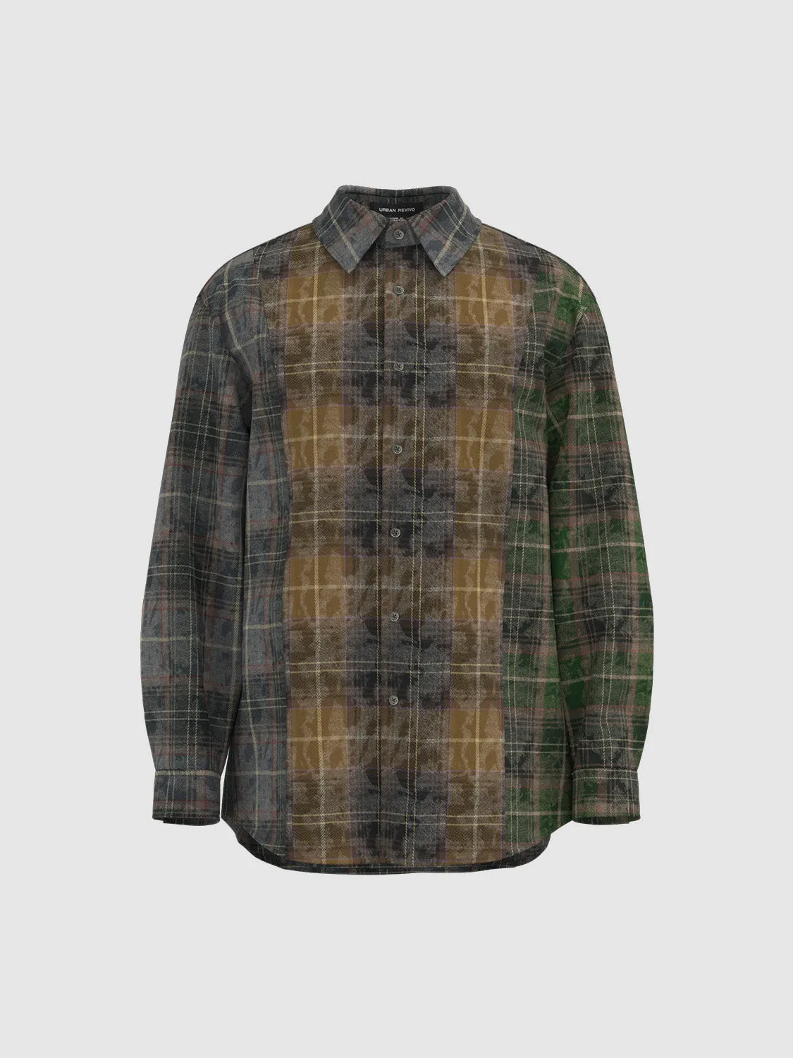 Plaid Button Up Loose Shirts