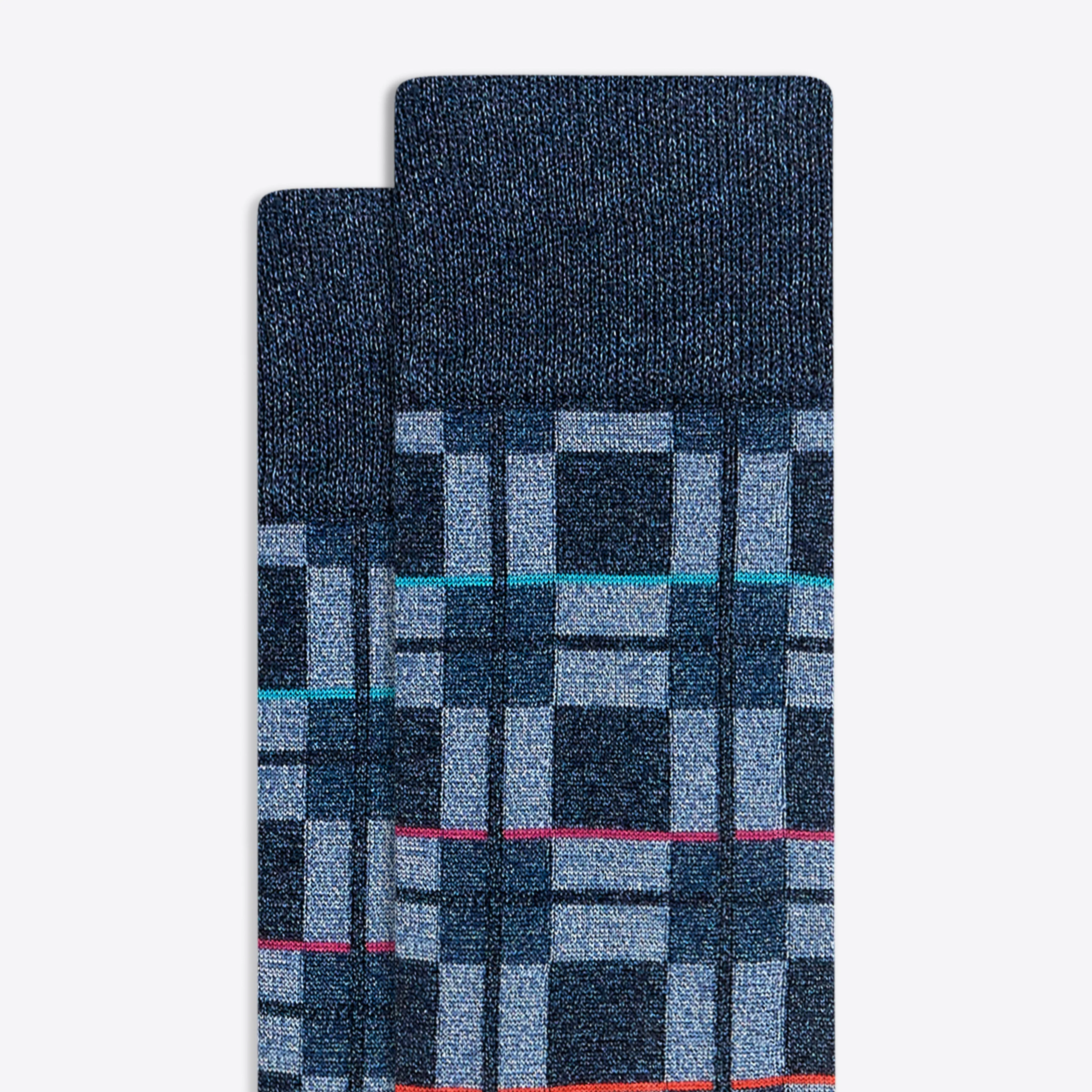 Plaid Check Mid-Calf Socks